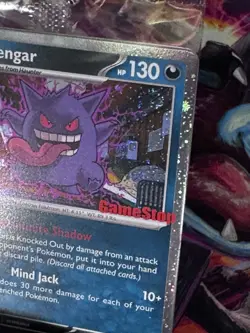 *DOUBLE SWIRL* Above The Bed + Left Of Gengar! 050/088 Gamestop Promo Pkmn Card - Image 3