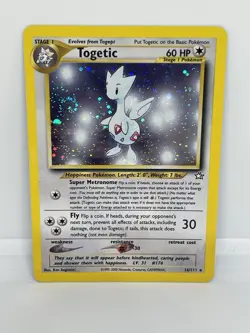 Pokemon TCG Togetic Neo Genesis Holo Card 16/111 Unlimited Rare NM 🌀SWIRL🌀 - Image 3