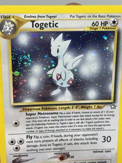 Pokemon TCG Togetic Neo Genesis Holo Card 16/111 Unlimited Rare NM 🌀SWIRL🌀 - Image 5