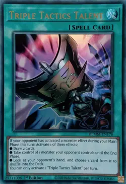 BLMM-EN170 TRIPLE TACTICS TALENT ULTRA RARE 1ST EDITION YuGiOh CARD - Image 1