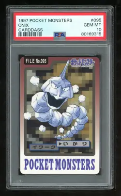 Pokemon Japanese Carddass 1997 095 Onix Card 95 Bandai PSA 10 80169315 - Image 1