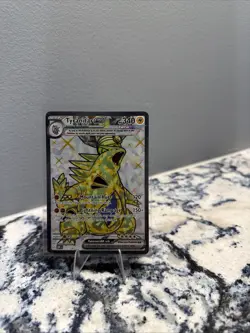 Pokemon TCG Tyranitar EX Obsidian Flames Ultra Rare Full Art Holo Card 211/197 - Image 1