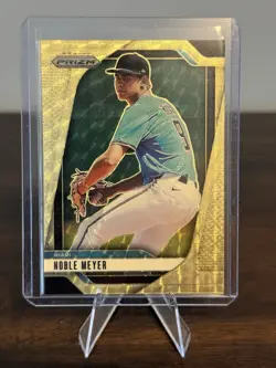 2025 Panini Prizm Noble Meyer #146 1/1 Gold Vinyl Miami Marlins - Image 1