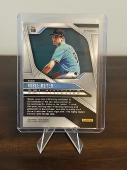 2025 Panini Prizm Noble Meyer #146 1/1 Gold Vinyl Miami Marlins - Image 2