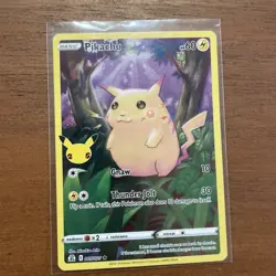 Pikachu 5/25, NM Full Art Holo, Pokemon Celebrations 25th Anniversary TCG Card - Image 1