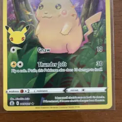 Pikachu 5/25, NM Full Art Holo, Pokemon Celebrations 25th Anniversary TCG Card - Image 2