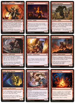 MTG - 9 x Different FOIL Red GOBLINS & TOKENS - Commander / Modern - M/NM - Image 1