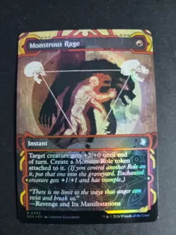 Monstrous Rage (Foil) Uncommon MTG Secrets of Strixhaven Mythical Archives - Image 1