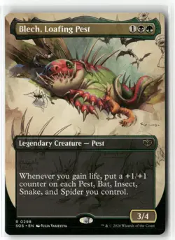 Blech, Loafing Pest Alt Art 298 Secrets of Strixhaven MTG Magic NM Regular - Image 1