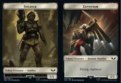 1 x Soldier (002) // Zephyrim Double-Sided Token - Universes Beyond: Warhammer 4 - Image 1