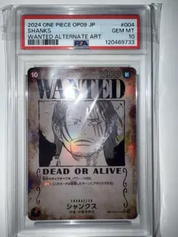 PSA 10 Shanks Wanted OP09-004 Emperors in the New World ONE PIECE Card JP Ver - Image 1