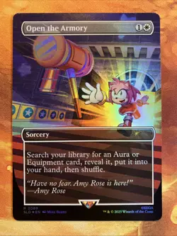 MTG Foil Borderless Open the Armory Secret Lair: X Sonic: Chasing Adventure NM!! - Image 1