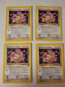 Pokemon - Team Rocket's Meowth #18 - Black Star Promo - Lot Of 4 - Image 1