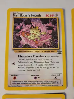 Pokemon - Team Rocket's Meowth #18 - Black Star Promo - Lot Of 4 - Image 2