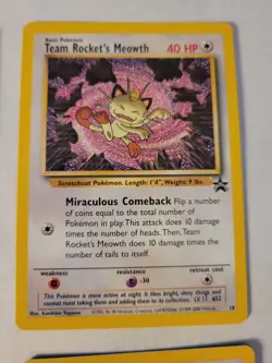 Pokemon - Team Rocket's Meowth #18 - Black Star Promo - Lot Of 4 - Image 3