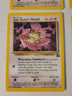 Pokemon - Team Rocket's Meowth #18 - Black Star Promo - Lot Of 4 - Image 5