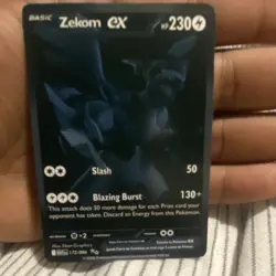 Pokemon TCG SV: Black Bolt Zekrom ex 172/086 Full Art Holo Rare 230 HP - Image 1