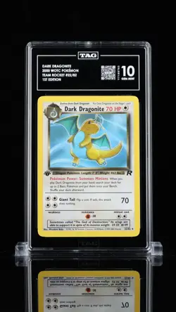 Wizards Dark Dragonite 1st Ed Non Holo Rare TAG 10 Team Rocket 22/82 Pokemon - Image 1
