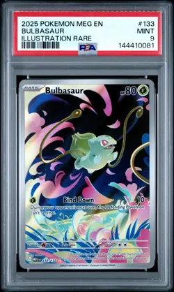 2025 POKEMON MEG EN-MEGA EVOLUTION ILLUSTRATION RARE #133 BULBASAUR PSA 9 - Image 1
