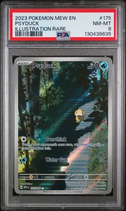 2023 POKEMON MEW EN-151 #175 PSYDUCK ILLUSTRATION RARE PSA NM-MT 8 - Image 1