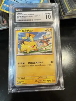 Pokemon TCG Pikachu 120/SV-P (2023) S&V Promo Gift Campaign Japanese CGC 10 - Image 1