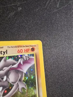 Pokemon Aerodactyl Prerelease 1st Edition Fossil Promo Holo 1/62 60HP WotC 1999 - Image 2
