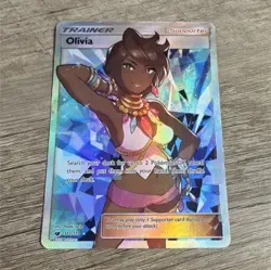 Pokemon Olivia Ultra Rare Full Art Holo Trainer Sm-Crimson Invasion 111/111 - Image 1