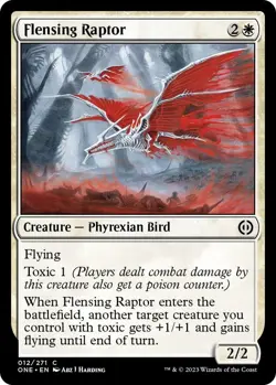NM Foil Flensing Raptor, MTG, Phyrexia: One, Magic the Gathering, 12 - Image 1
