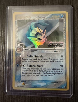 Pokemon Eng Rare Holo Foil Vaporeon Ex Delta Species 18/113 Stamped MP - Image 2