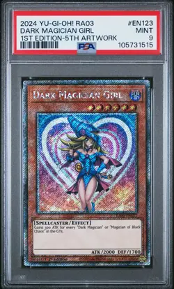 2024 YU-GI-OH! RA03-QUARTER CENTURY BONANZA #EN123 DARK MAGICIAN GIRL PSA 9 - Image 1