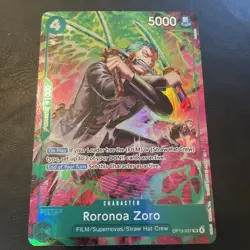 One Piece OP15 Roronoa Zoro OP13-037 TR Foil - Adventure On Kami's Island Eng - Image 1