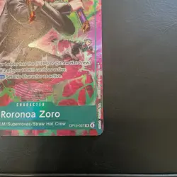 One Piece OP15 Roronoa Zoro OP13-037 TR Foil - Adventure On Kami's Island Eng - Image 4