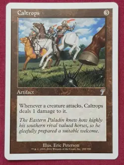 Magic The Gathering 7TH EDITION CALTROPS artifact card MTG SEVENTH - Image 1