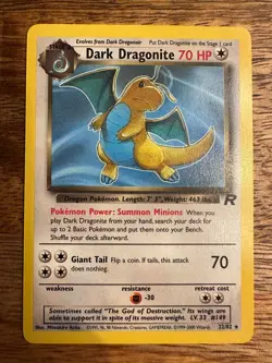 Pokemon TCG Dark Dragonite Card 22/82 Team Rocket Unlimited NM - Image 1
