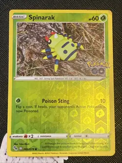 Pokemon Card TCG Pokemon GO Spinarak 006/078 Reverse Holo Rare Peelable Ditto NM - Image 1