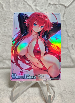 Rias Gremory Trading Card Waifu Goddess Story Anime Girl holo Karte Manga Full - Image 1
