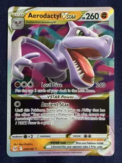 Pokemon TCG Aerodactyl VSTAR Holo Rare Card 093/196 Lost Origin NM/M Fresh - Image 1