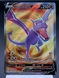 Aerodactyl V 179/196 - Full Art Ultra Rare - Lost Origin Pokemon Card MINT - Image 1