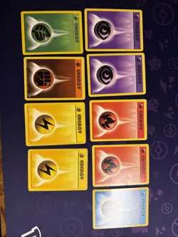 1st Edition Pokemon Cards Gym Heroes WOTC Energy Lot 9 MP - Image 1