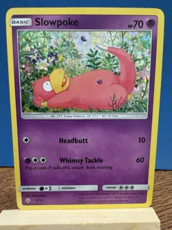 Pokemon TCG Slowpoke 5/12 McDonald’s Holo Promo 2018 Rare Card - Image 1
