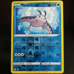 Mantine 061/264 NM Reverse Holo Fusion Strike Near Mint Foil Pokemon Card 61/264 - Image 1