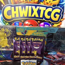 Pokemon TCG Trick or Trade Booster Pack Lot (4 Packs) English 3-Card - Image 1