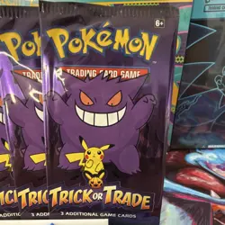 Pokemon TCG Trick or Trade Booster Pack Lot (4 Packs) English 3-Card - Image 2