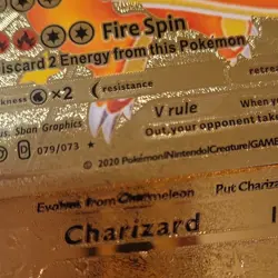 Pokemon TCG Nintendo Charizard Gold Foil Metal Card Lot V GX 2020 English - Image 2