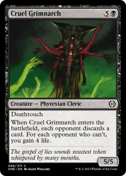 NM Foil Cruel Grimnarch, MTG, Phyrexia: One, Magic the Gathering, 88 - Image 1
