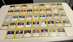 Pokemon Trainer Lot of 43 Cards WOTC No Doubles Fossil Jungle Neo Base Rocket - Image 1