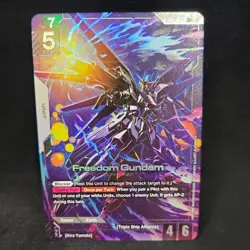 Freedom Gundam LR+ GD01-065 Alt Art Newtype Rising Gundam Card Game English NM - Image 1