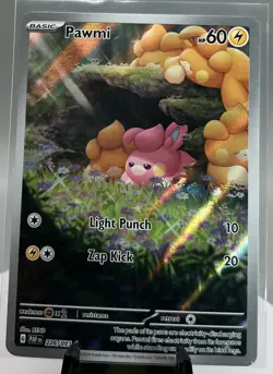 Pokemon TCG Pawmi Illustration Rare Card 226/091 SV Paldean Fates - Image 1
