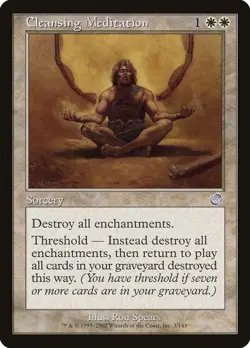 Cleansing Meditation 3 Uncommon Torment Magic: The Gathering Near Mint - Image 1