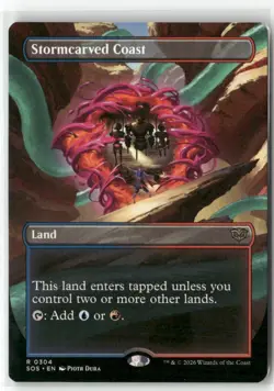 Stormcarved Coast Borderless Secrets of Strixhaven MTG Magic NM Regular - Image 1